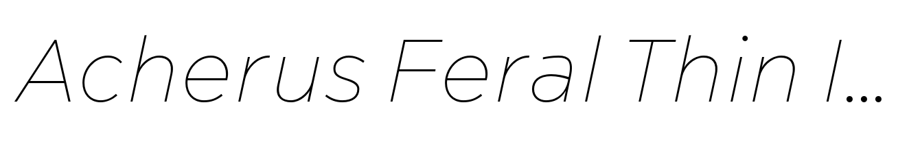 Acherus Feral Thin Italic